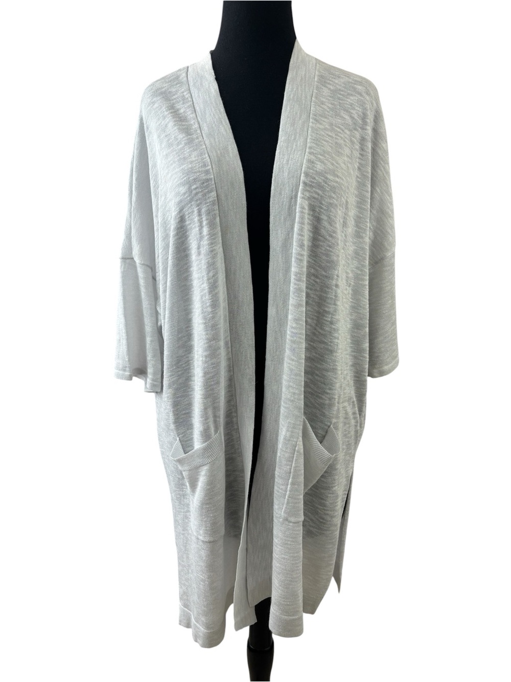 Chico's Light Gray Open-Front Women's Cardigan